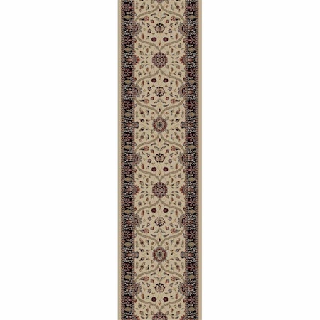 Perfectpillows 9 ft. 3 in. x 12 ft. 6 in. Jewel Voysey Ivory PE725258